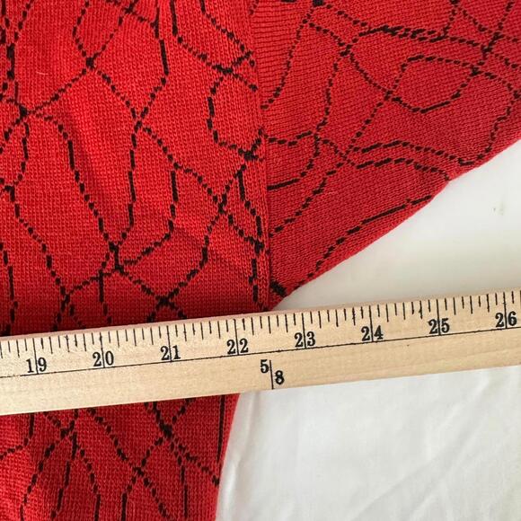 Vintage Women's Jaeger London Retro Wool Red Knitted Sweater - 2XL - Picture 4 of 6